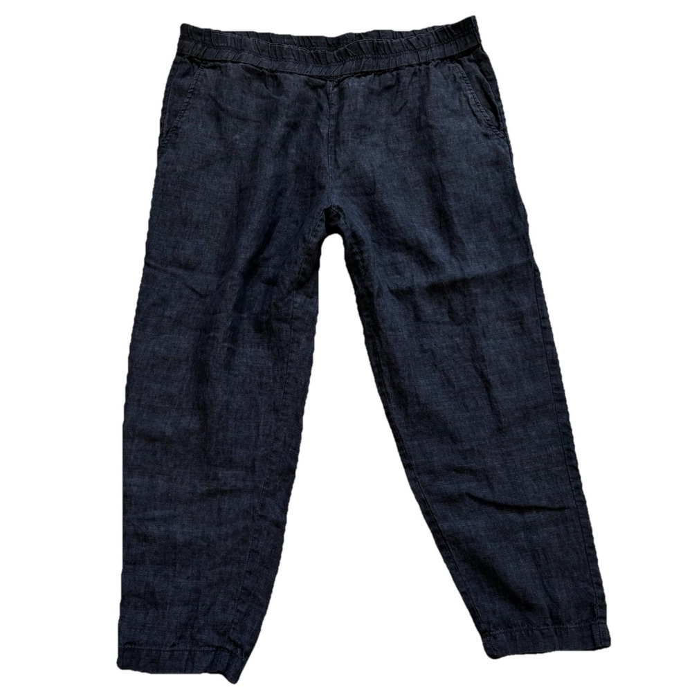 EILEEN FISHER Organic Linen Pants Lagenlook Casual Relaxed Effortless Cool Chic